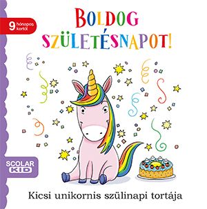 Boldog születésnapot!  kicsi unikornis szülinapi tortája