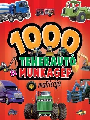 1000 teherautó és munkagép matricája - piros