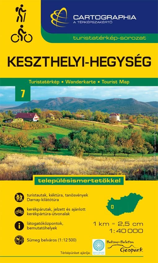 Keszthelyi-hegység turistatérkép "sc"