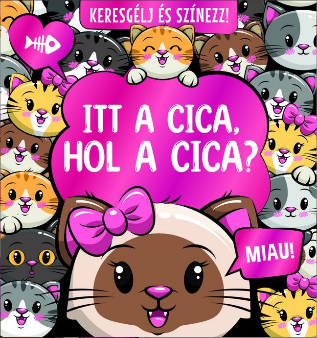 Keresgélj és színezz! - itt a cica, hol a cica?