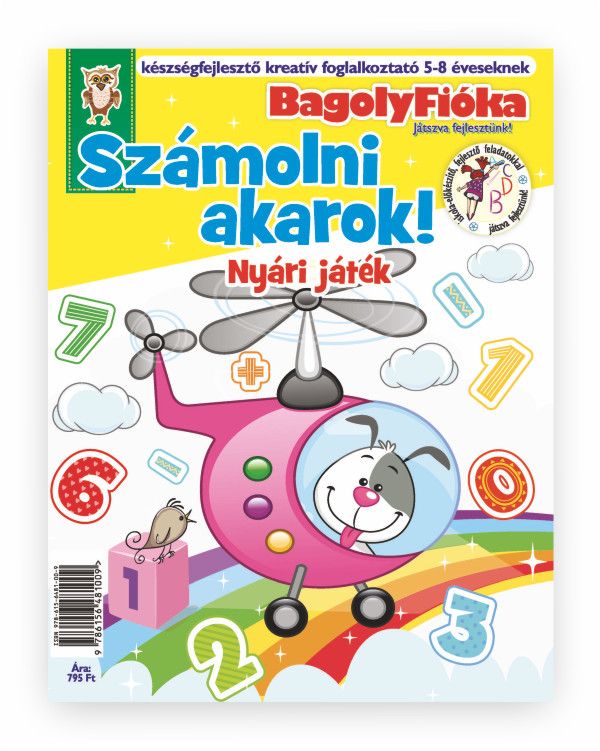 Bagolyfióka - számolni akarok! nyári játék - kreatív foglalkoztató füzet