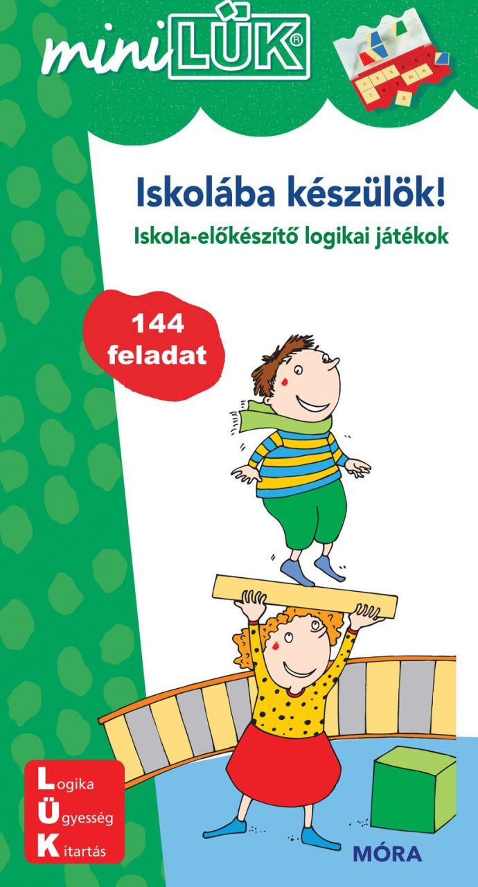 Iskolába készülök! - iskola-előkészítő logikai játékok - minilük zöld