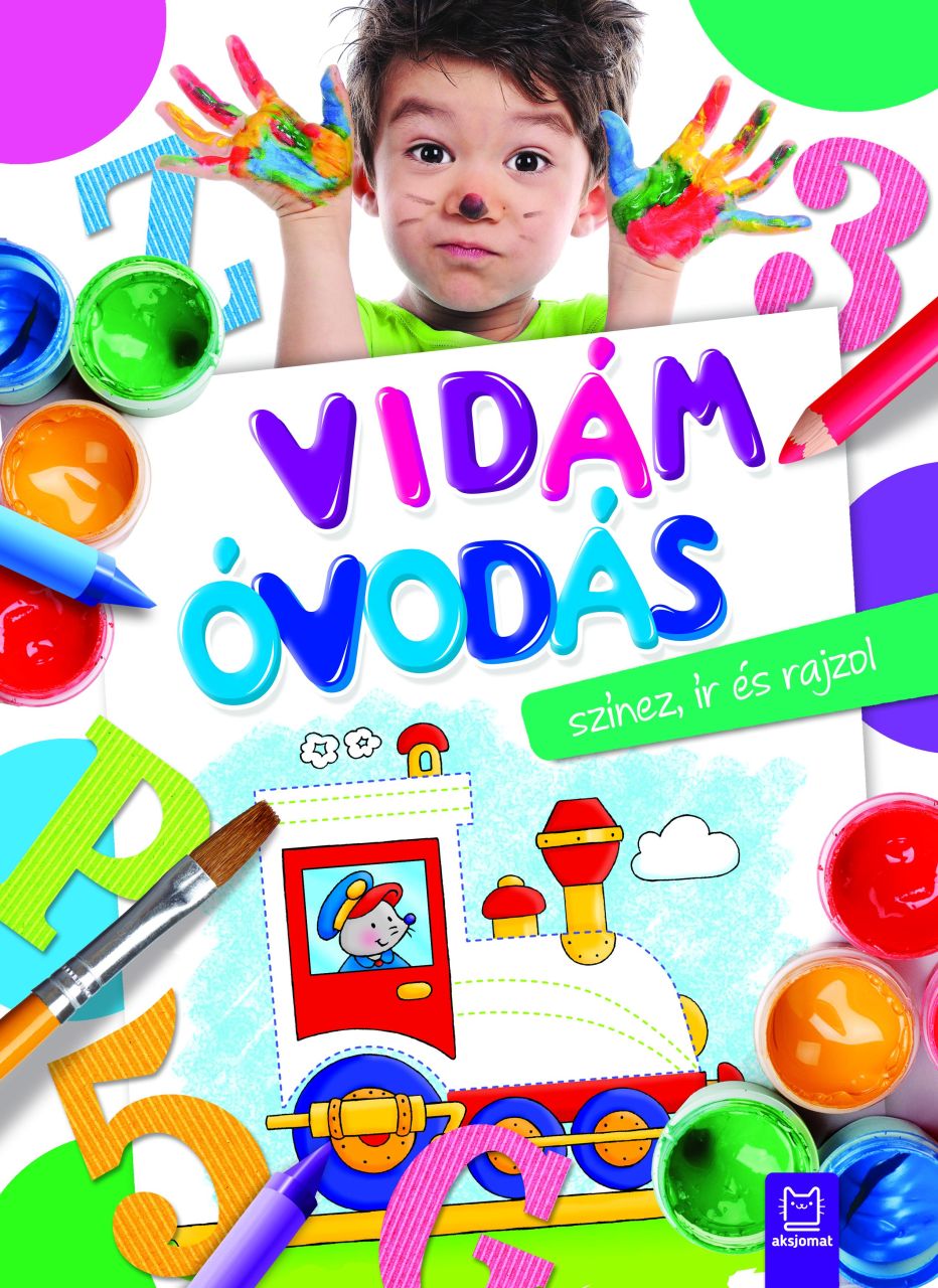 Vidám óvodás - színez, ír és rajzol