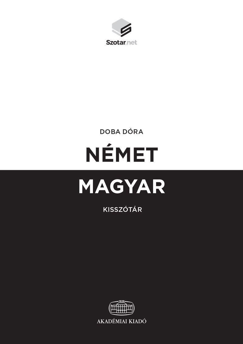 Német-magyar kisszótár + online szótárcsomag (kicsi)