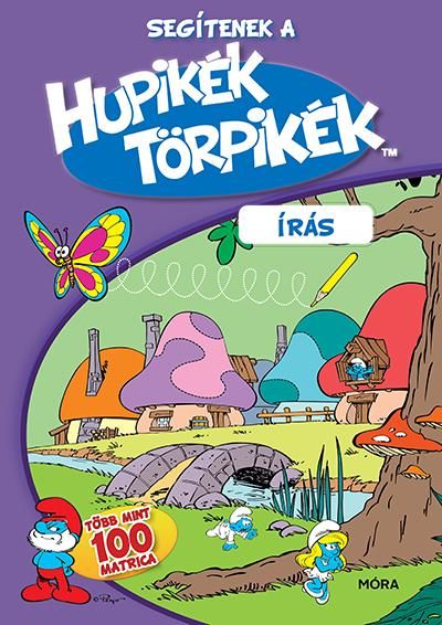 Segítenek a hupikék törpikék - írás matricás foglalkoztató