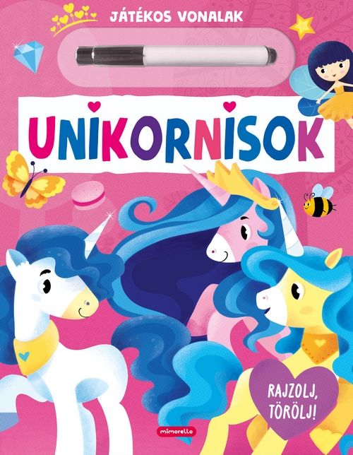 Unikornisok - játékos vonalak rajzolj, törölj!