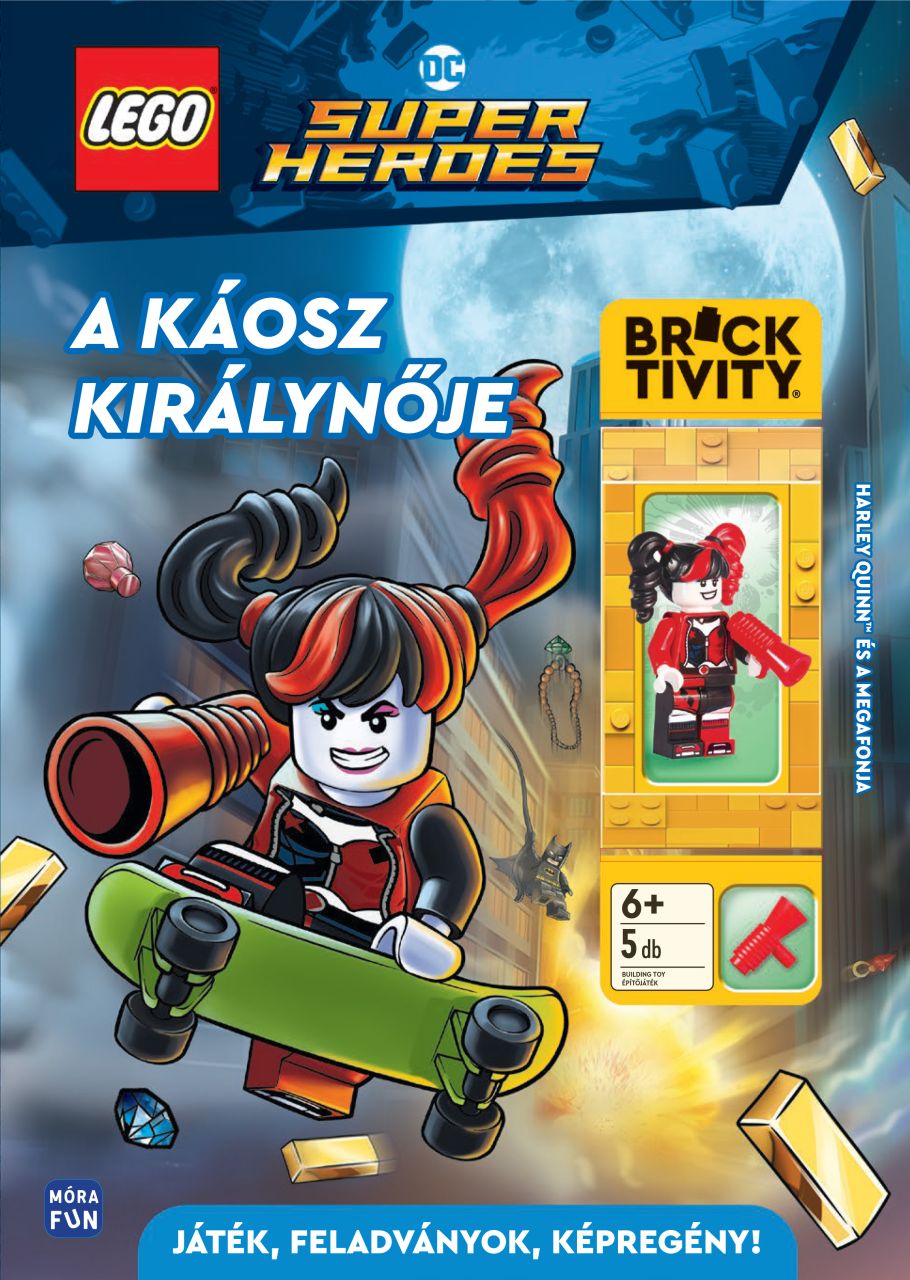 Lego dc. a káosz királynője - harley quinn és a megafonja minifigurával