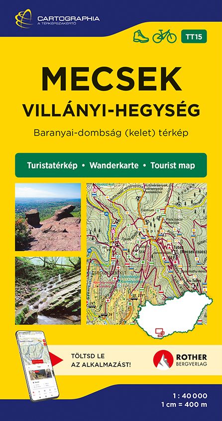 Mecsek, villányi-hegység turistatérkép