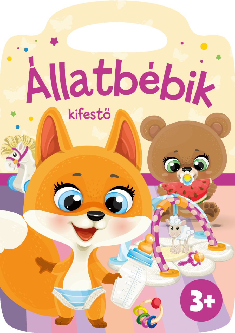 Állatbébik - kifestő