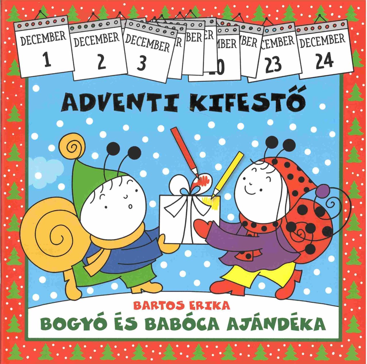 Bogyó és babóca ajándéka - adventi kifestő