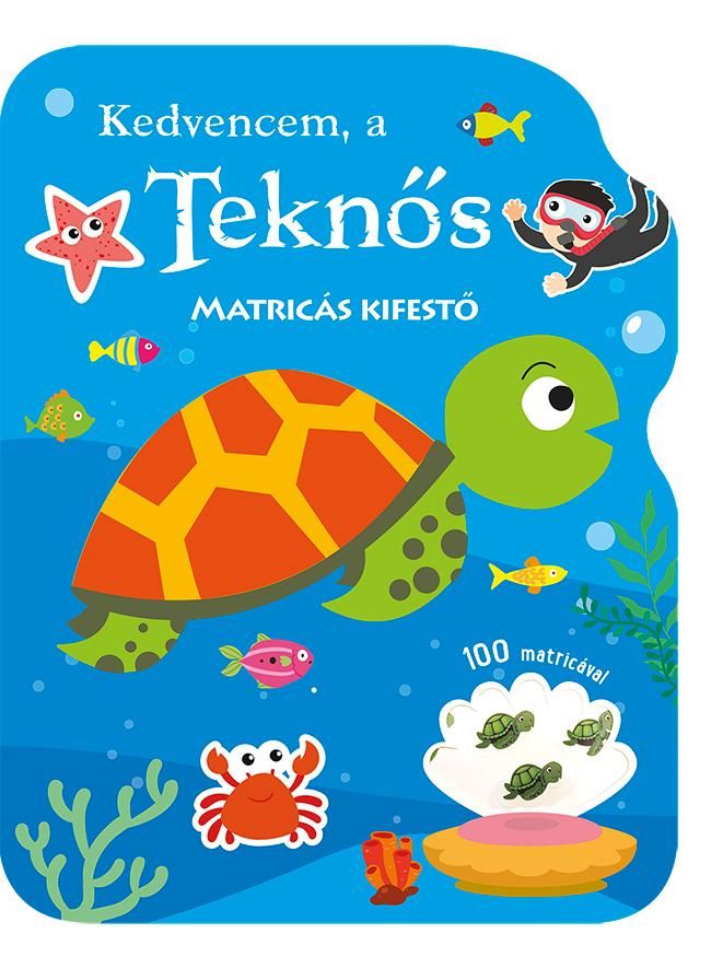 Kedvencem, a teknős - matricás kifestó