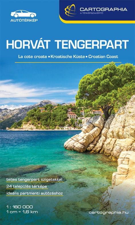 Horvát tengerpart (adria) térkép 2019