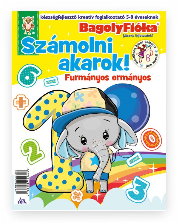 Bagolyfióka - számolni akarok! furmányos ormányos kreatív foglalkoztató füzet