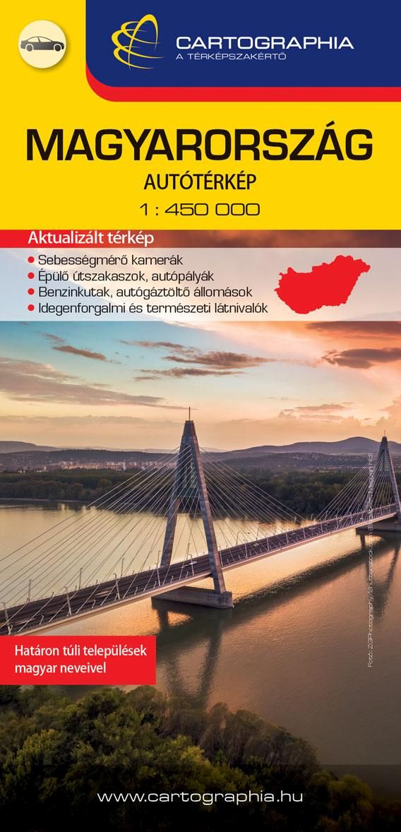 Magyarország autótérkép 1:450 000 (keményborítós, új)