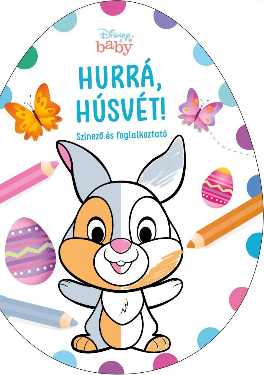 Hurrá, húsvét! - disney baby tojás alakú színező