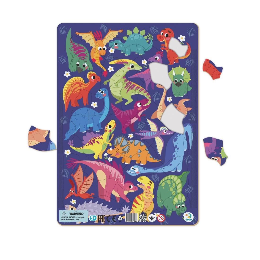 Dodo keretes puzzle dinók 53 db 5+