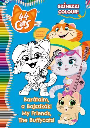 44 cats - barátaim a bajszikák! - színezz!