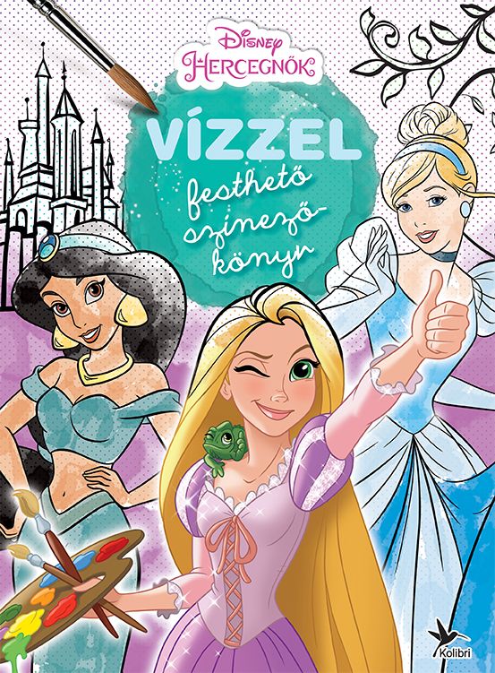 Vízzel festhető színezőkönyv - disney hercegnők